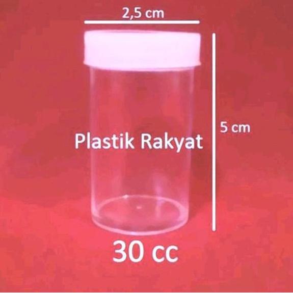 50Pcs Pot Obat Plastik 10cc Pot Urine 20cc Pot Saleb 30cc Pot Plastik 10cc 20cc 30cc 50cc 75cc 100cc