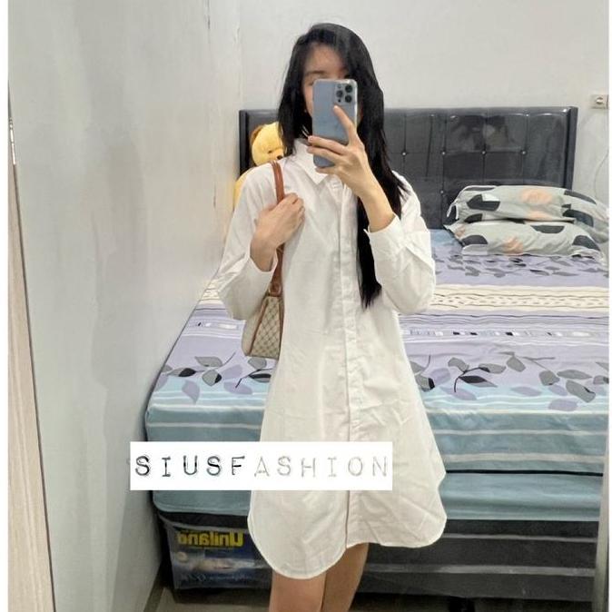 Promo Tunik Putih Polos Oversize 070/722