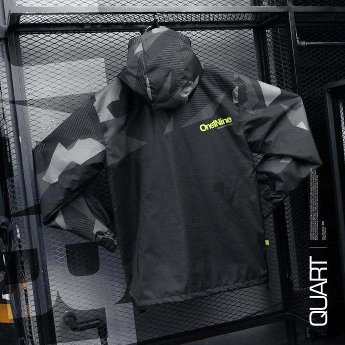 (BEST SELLER) Oneonenine Ksr Jaket Big Pocket Quart Black Grey - Jaket Motor Sport Camo Polyester Wa