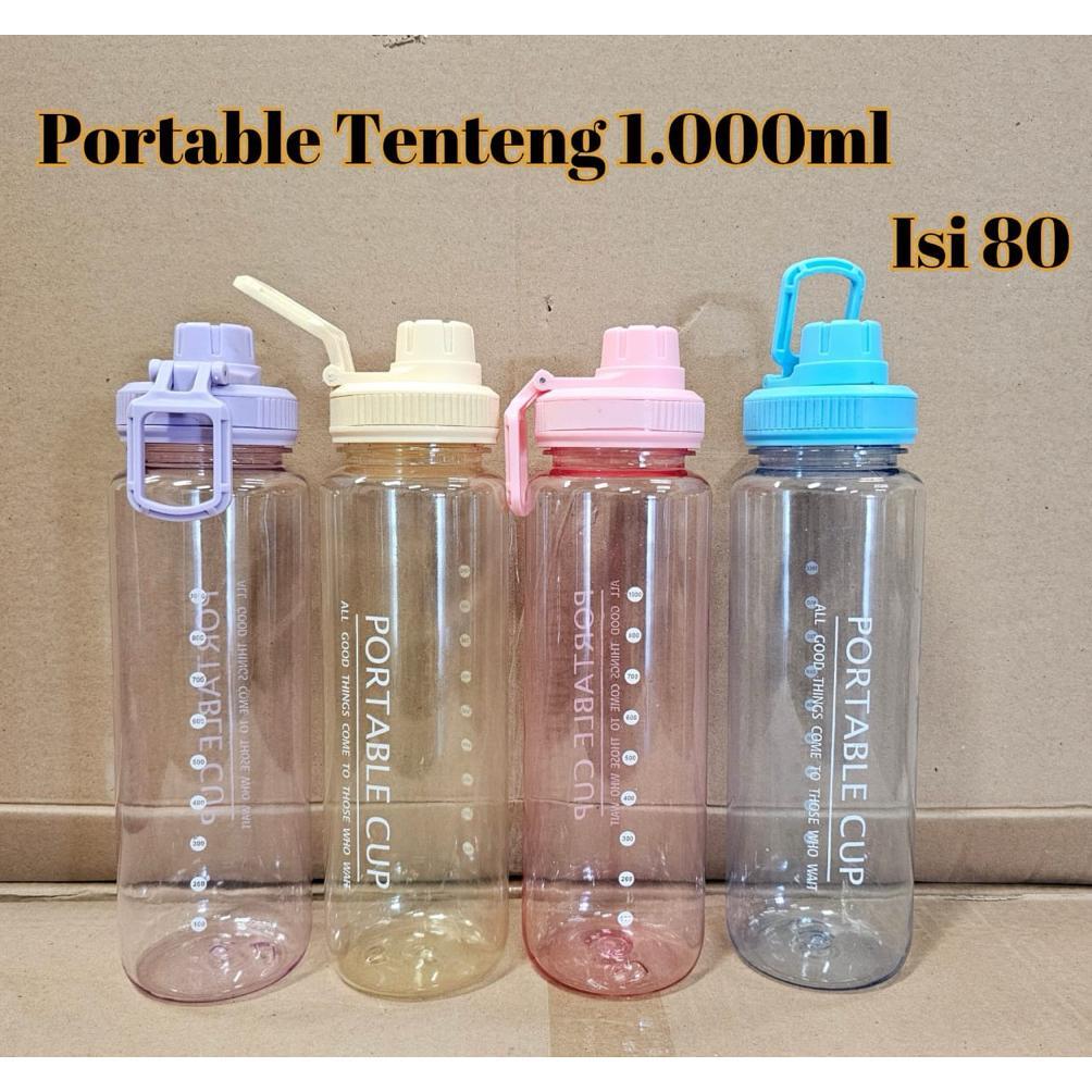Botol Portable Cup 1000Ml Botol Plastik Portable Cup 1L Botol Minum 1 Liter Botol Portable Botol Min