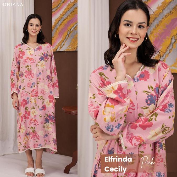 Promo Oriana Homewear Daster Panjang Elfrinda Sizing Collection | Gamis Busui Hijab Friendly