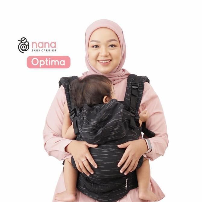 Gendongan Bayi Adjustable SSC Nana Babycarrier Optima Gerimis untuk newborn Bunda - 4 tahun Anak-Ana