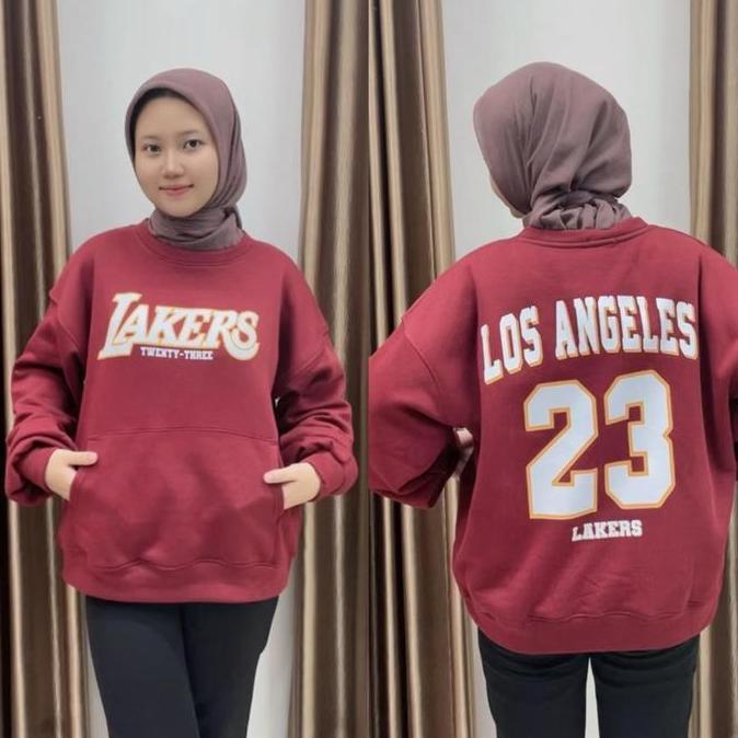 CREWNECK OVERSIZE GEMOY - SWEETSHIRT - HOODIE OVERSIZE - HOODIE HALFZIP CROP WANITA