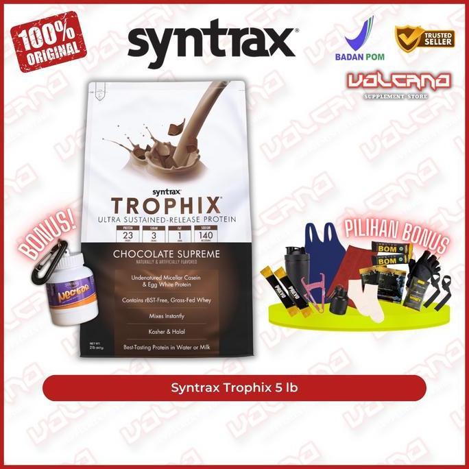 Syntrax Trophix 5 lb lbs Sustained Release Protein whey egg casein