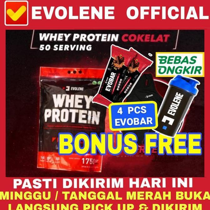 Evolene EVOWHEY Whey Protein 50 sachet serving susu evo whey gym