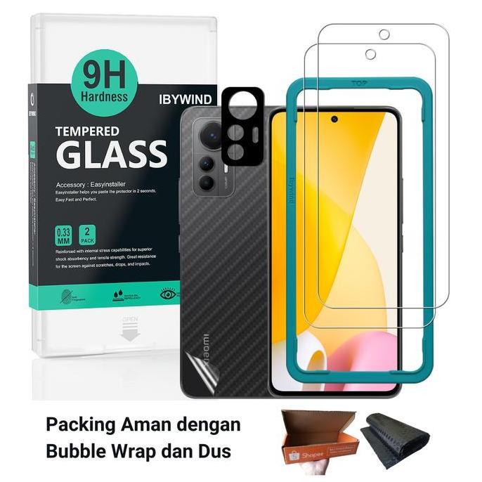 Outpic- Tempered Glass Ibywind Untuk Xiaomi 12 Lite Temperglass Layar Bening