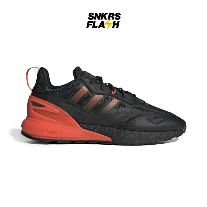 ADIDAS Zx 2K Boost 2.0 Black Orange Sepatu Sneakers Pria - GZ7735
