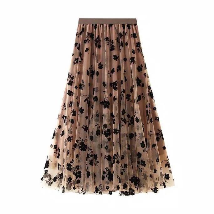 ROK TUTU BUNGA TIMBUL PREMIUM IMPORT, ROK TUTU BUNGA VELVET IMPORT Wanita LA