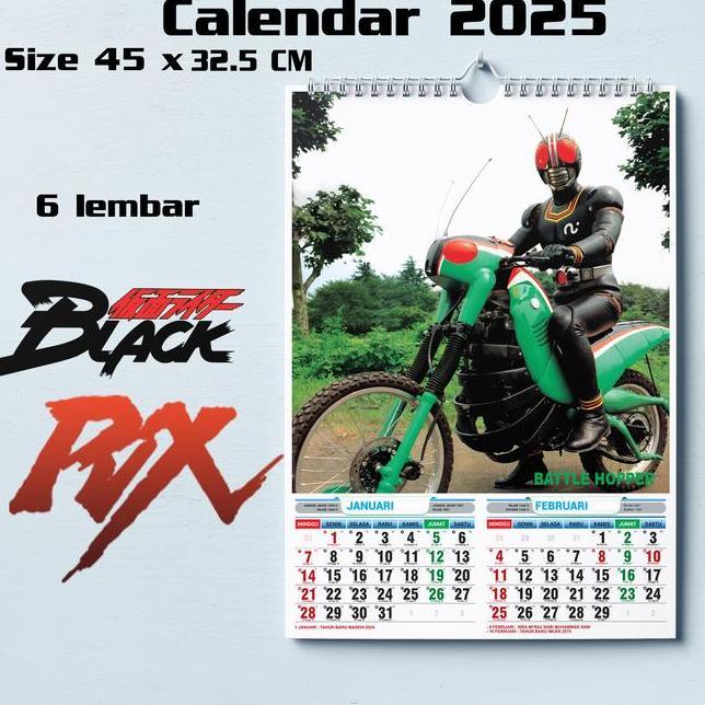 Kalender Tahun 2026 Ksatria Baja Hitam Rx