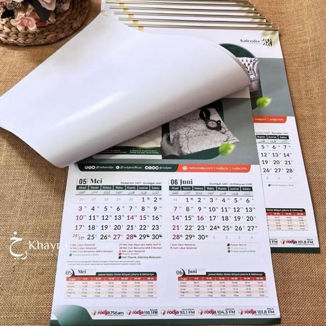 Ready Kalender Dinding Rodja 2026 Kalender Hijriyah Kalender Islami Kalender Puasa Sunnah