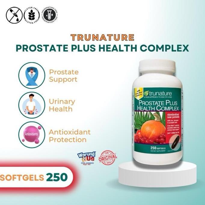 Trunature Prostate Plus Health Complex 250 Softgels Vitamin Prostat Import USA 320mg Gelatin untuk P