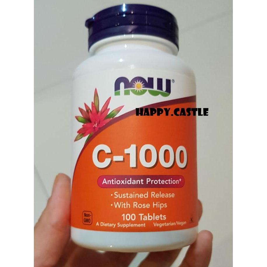 NOW FOODS vitamin C - 1000mg isi 100 tablet Now Vitamin C 1000mg C-500