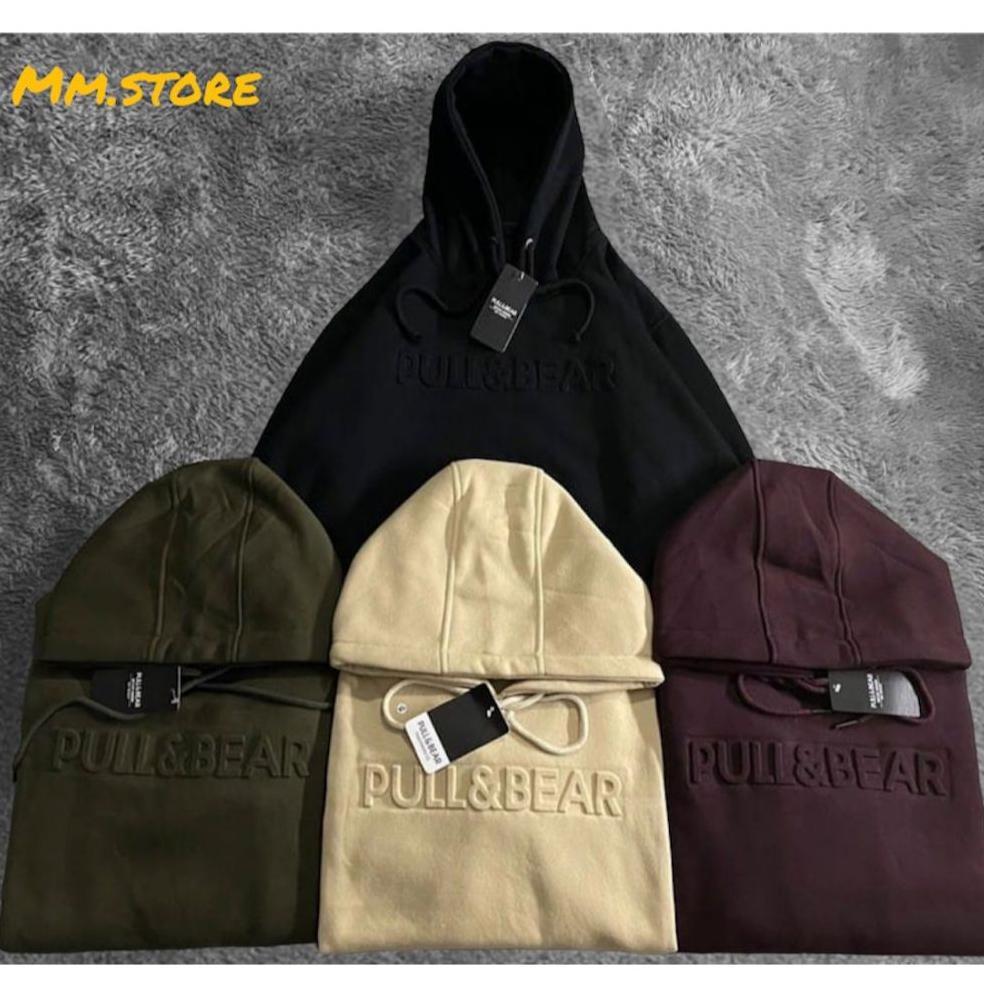ORIGINAL SWEATER HOODIE PULL AND BEAR JAKET PULLOVER SABLON EMBOSSED FONT TIMBUL HODIE PRIA WANITA U