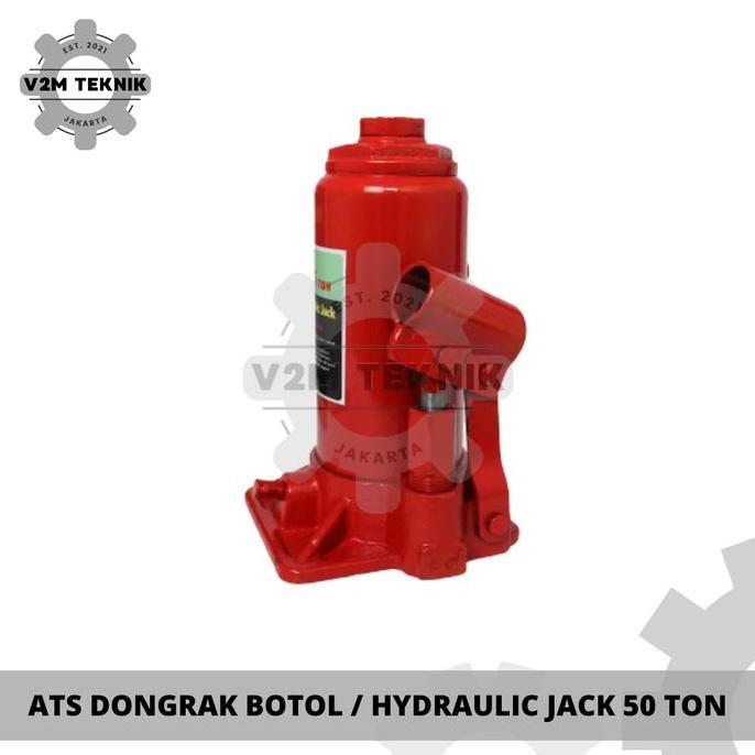 ATS Dongkrak Botol 50 TON / Hydraulic Jack 50 TON / Dongkrak Model Botol Terlaris