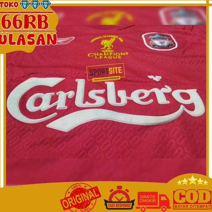 Kaos Reebok Jersey Liverpool F.C. 2004 2005 Home UCL Final Istanbul Football Club Soccer Running Spo