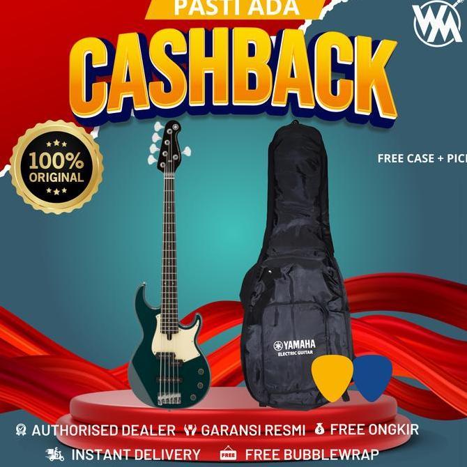 Murah Yamaha BB435 Bass/ BB-435/  BB 435 - TEAL BLUE + SOFTCASE & 2PICK Non COD