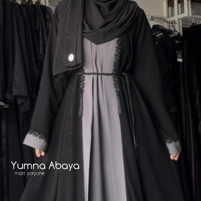 (BEST SELLER) YUMNA ABAYA - ABAYA OUTER HITAM BY ASY SYAKIRA FASHION