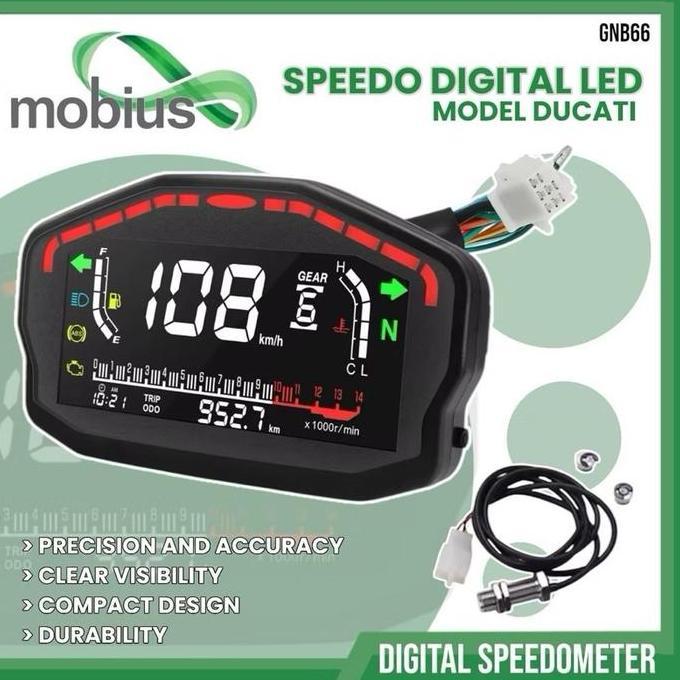 (BEST SELLER) SPEEDOMETER SPIDOMETER DIGITAL LED DUCATI COUSTOM UNIVERSAL MOTOR VARIO BEAT MIO M3 DL