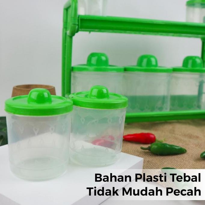New- Monaco Pastela Tempat Penyimpanan Bumbu Dapur Serbaguna Susun 2 Tingkat Plastik Serbaguna Wadah