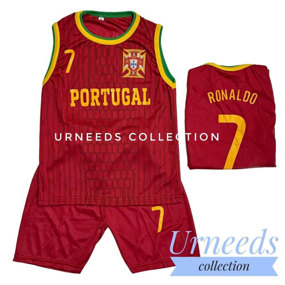 EXCLUSIVE` COD SETELAN BAJU BOLA ANAK TERBARU RONALDO SET SINGLET JERSEY PRTGL BAJU BOLA ANAK LAKI L