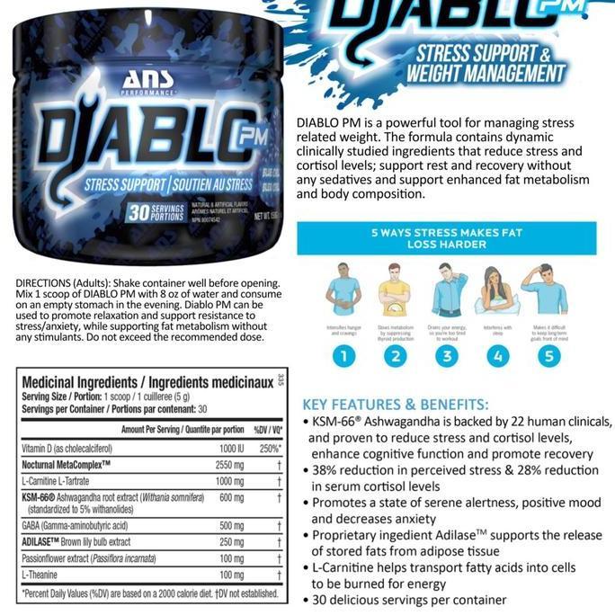 ANS DIABLO PM FAT BURNER POWDER 30 SERVINGS