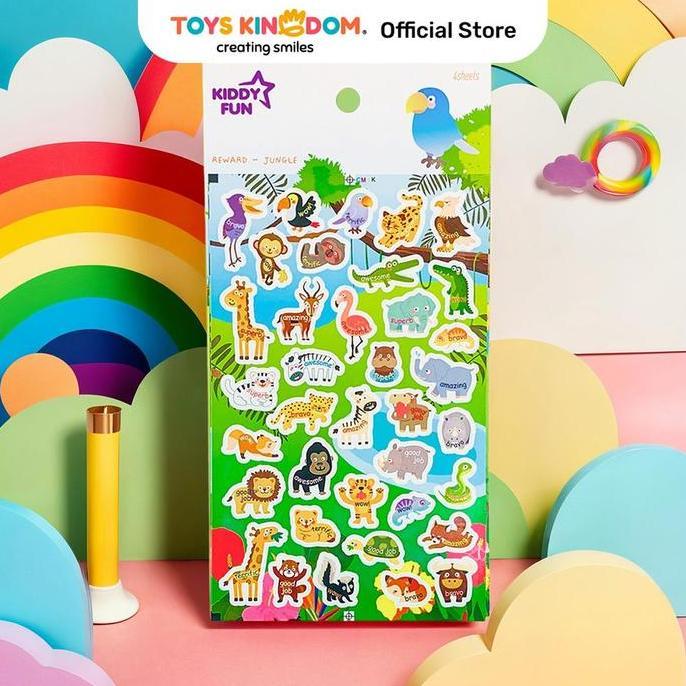 KIDDY FUN FUNNY STIKER REWARD JUNGLE - MIX