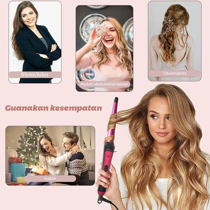 Catokan Rambut Keriting Otomatis Keramik / Catokan Curly Rambut Spin Colokan Bulat Import Catokan Ra