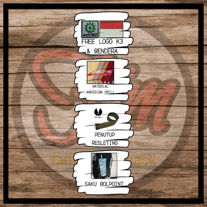 Wearpack Safety Atasan - Seragam Kerja Baju Safety Lengan Panjang Bordir K3 Original Dan Terpercaya