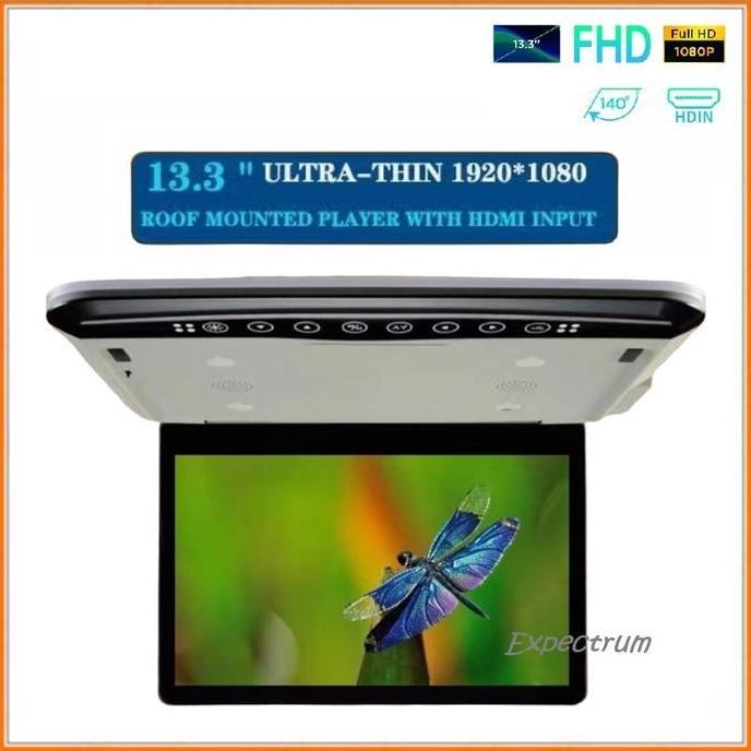 Tv plafon / Roof 13.3" IPS SCREEN FULL HD 1080P. USB, MMC, HDMI Terlaris