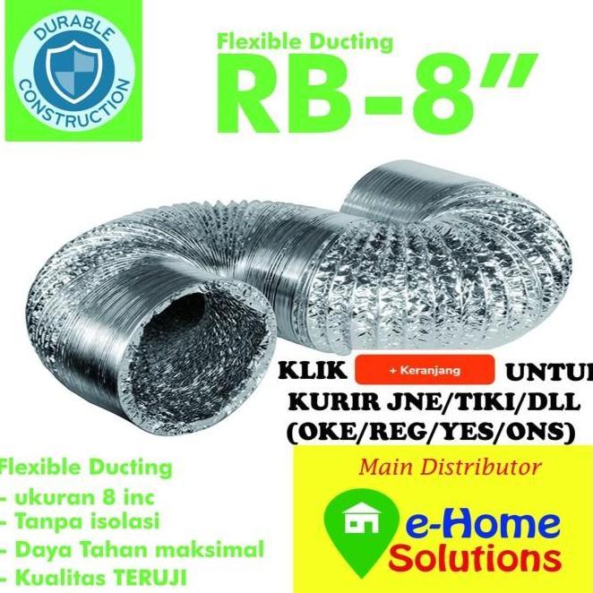 Alumunium Flexible Ducting 8 Inch / 10 Meter