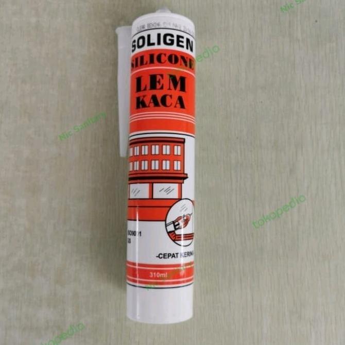 Qnqx- Soligen Lem Botol Kaca Soligen / Lem Silicone Silikon Kaca Botol Soligen