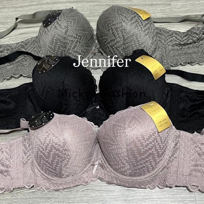 Wkwx- 1Pcs Bra Tally Kait 6 Kawat Busa Tipis Renda Cup D-E Jumbo 7391 7392 Bra Nyaman