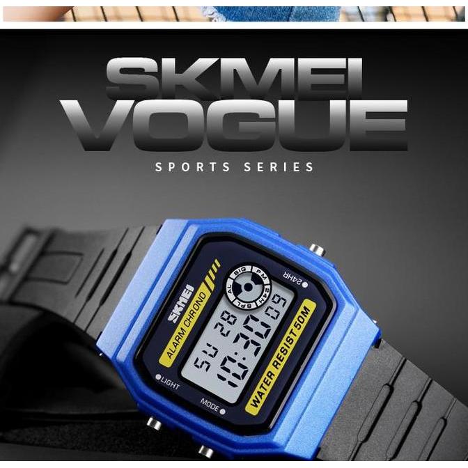 Wgwg- Jam Tangan Pria Wanita (35Mm) Skmei 1413 Rubber Water Resist 50M Original