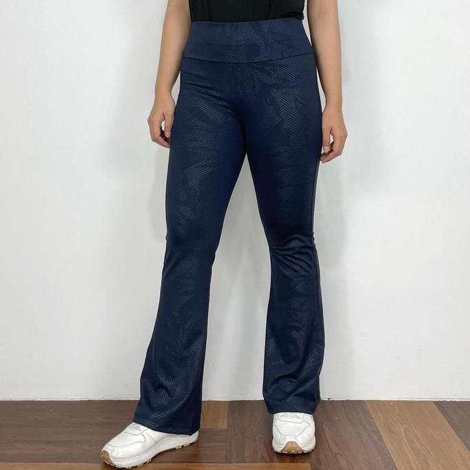 Lansungkirim- Kadens Sport Celana Legging Motif Flare Legging Panjang Olahraga Yoga Sport Gym Celana