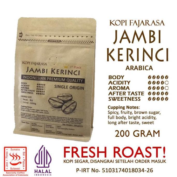 Kopi Fajarasa Jambi Kerinci Biji Kopi Arabica 200 gram