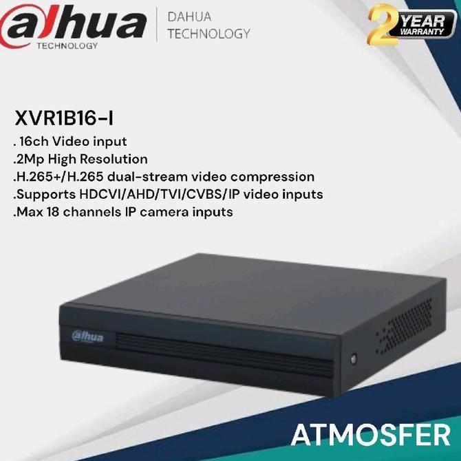 Scuritoi- Dvr Dahua 16Ch Full Hd Xvr-1B16 H-265 Original Resmi Terbaru