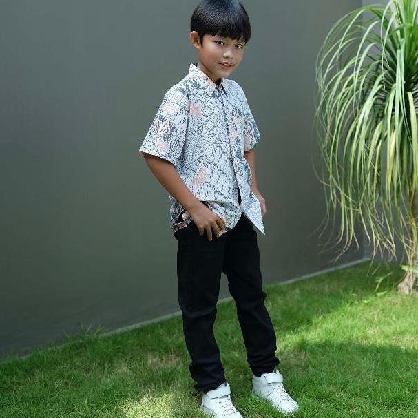 BATIK TRUSMI Atasan Hem Anak Laki-Laki Motif Kombinasi Pastel BNA (TERBAIK) (TERBARU) (TERMURAH)