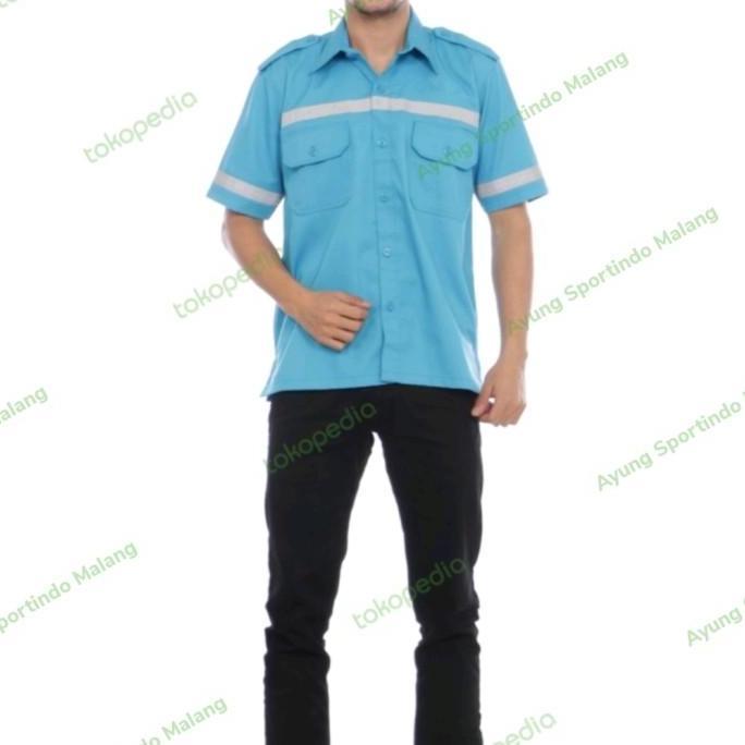 (Allthebest) Baju Seragam Kerja Wearpack Safety OTRAHUM Lengan Pendek Reflector 3M