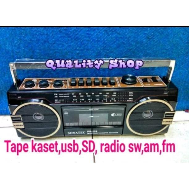 (Allthebest) Mini Compo Jadul Sonatec PR 259 Kaset Pita Usb Sd Radio Fm/Am/Sw