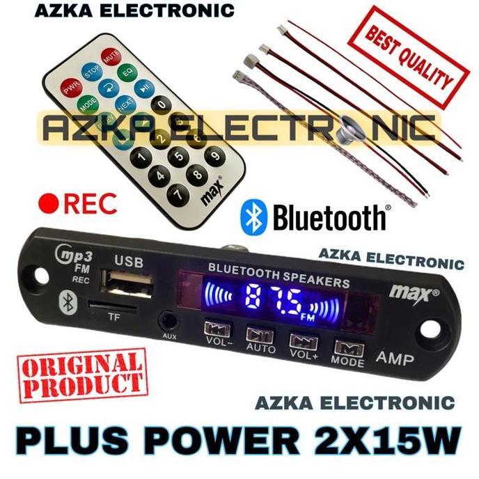 (Allthebest) Kit Modul Mp3 Bluetooth MAX Plus Power Amplifier 2x15W