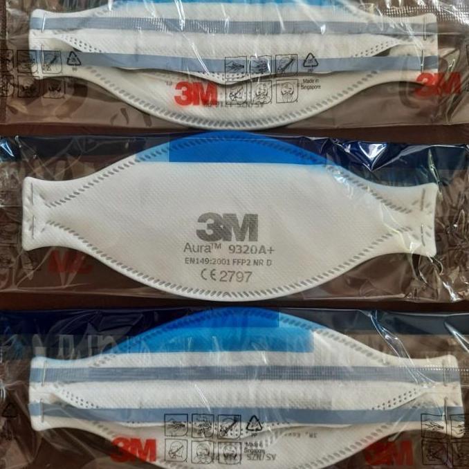 (Allthebest) MASKER 3M Aura 9320A+ FFP2 setara N95 ECERAN ORI BARU SURABAYA