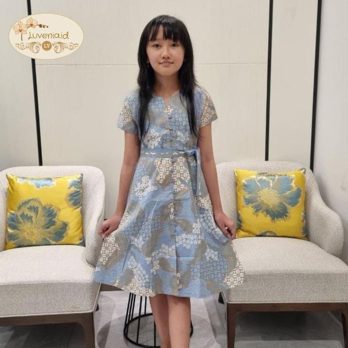 Kemeja Dress Batik Anak ICE BLUE / Kemeja Batik/ Batik Couple / Batik Anak / Batik Anak Pria Terlari