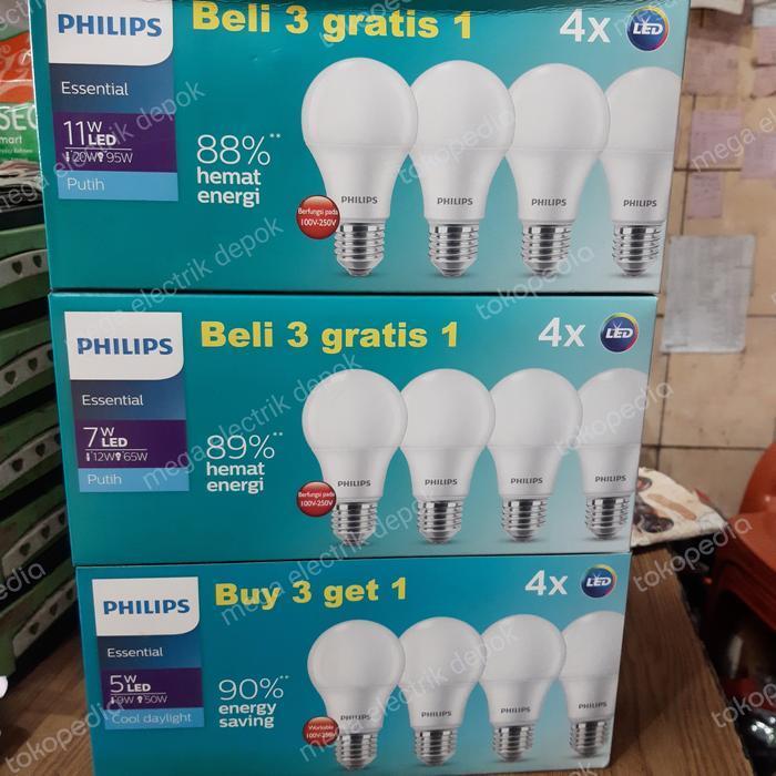 lampu led essential philips beli 3 gratis 1