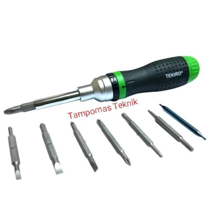 Obeng Rachet Tekiro Set 19in1 Obeng Bolak Balik Tekiro 19 in 1