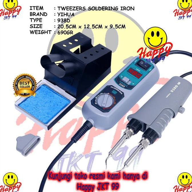 SOLDER YIHUA 938D 938 D HOT TWEZZER SOLDER JEPIT SOLDERING IRON BGA