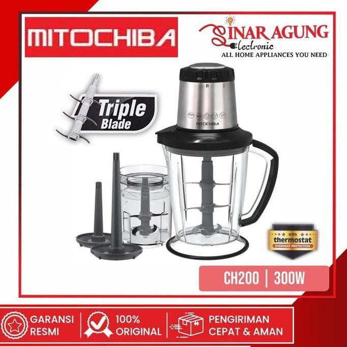 BLENDER MITOCHIBA FOOD CHOPPER CH200 [ 2 L / PLASTIK / 300 W ] 100%ORI