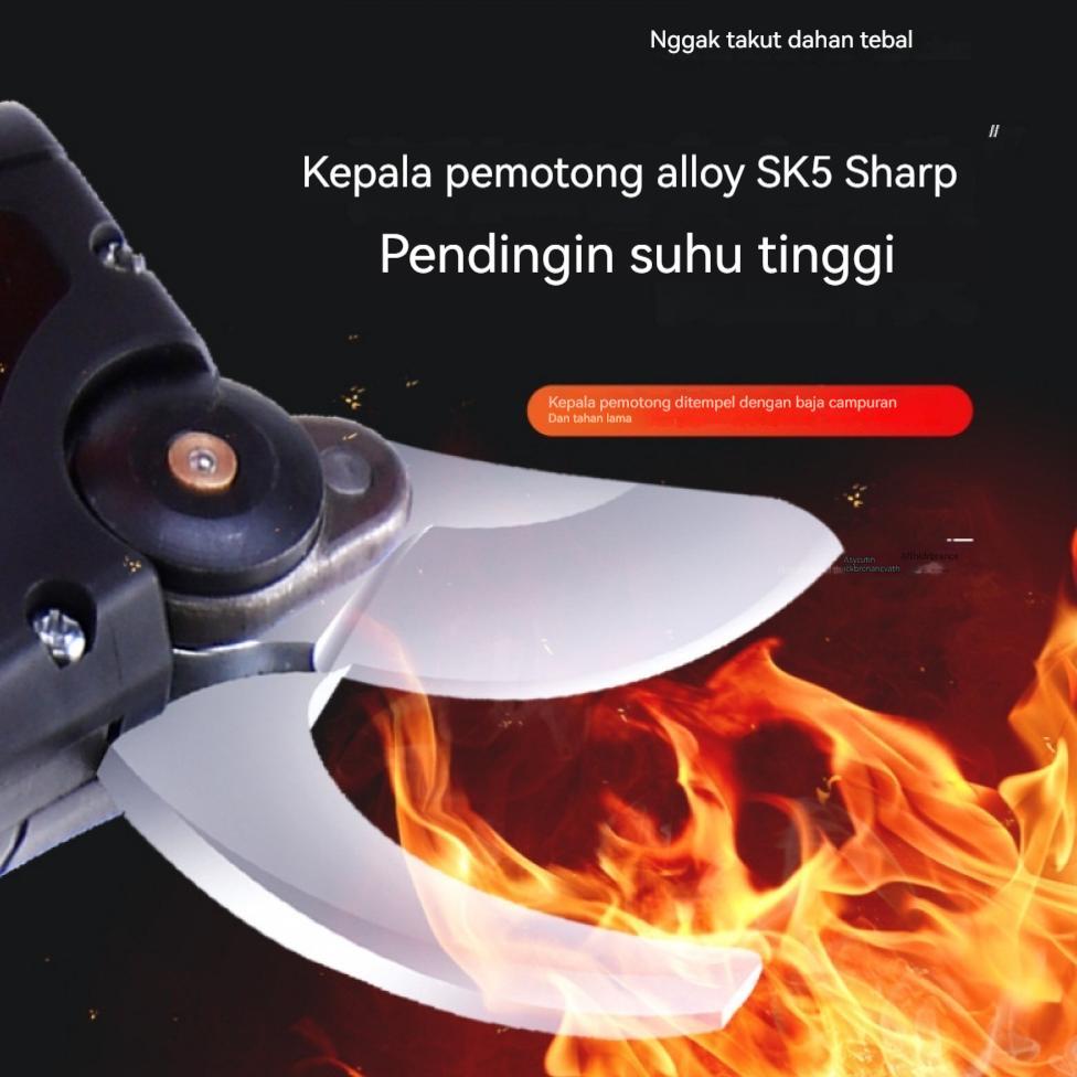 48V Gunting Dahan Listrik Gunting Taman Elektrik Garden Cordless Pruning Shear Scissors Pemangkas Da