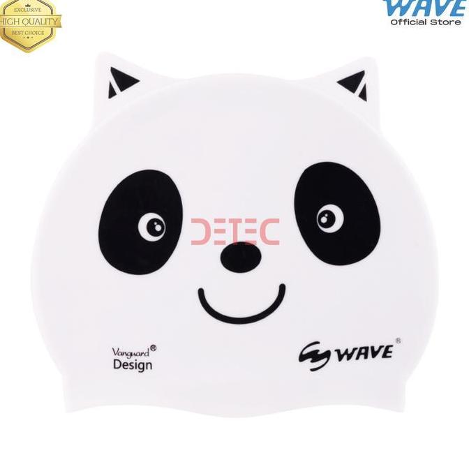 WAVE 4609 cap swimming kids children - topi renang - white panda