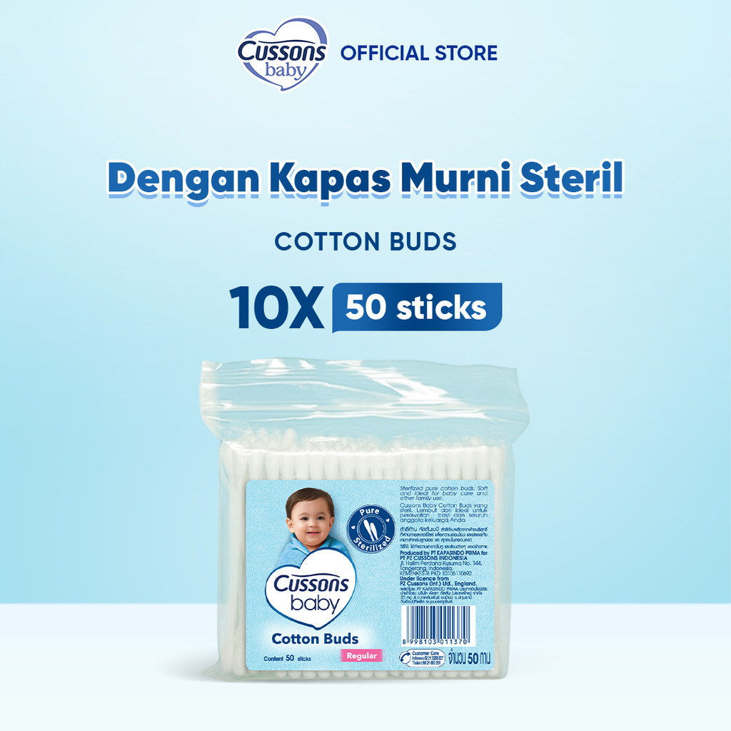 Cussons Baby Cotton Bud - Pembersih Telinga Bayi 50's X10