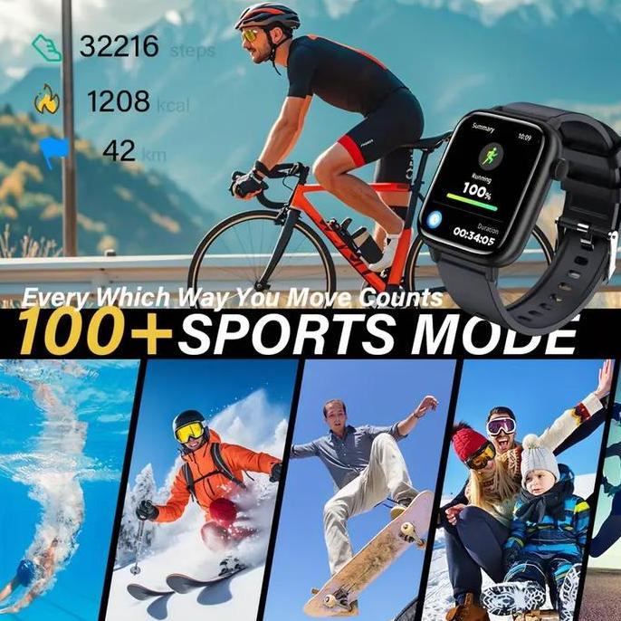 (Bisa Cod) Jam Tangan Smartwatch Pria Cewek,X12, Layar 1.83Smartwatch Android Ios,Parlent Active Sma